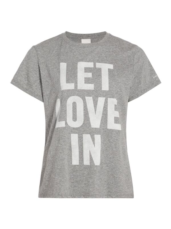 yz TN A Zvg fB[X TVc gbvX Let Love In Graphic T-Shirt heather grey white