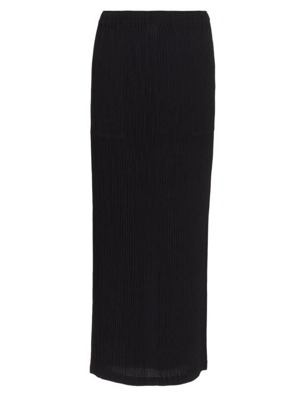  イッセイミヤケ レディース スカート ボトムス Grasping the Formless Hatching Pleats Midi-Skirt black