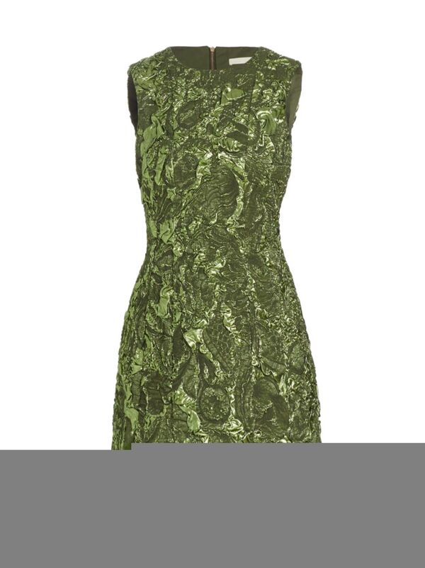 【送料無料】 ジェイソン ウー レディース ワンピース トップス Metallic Jacquard Sheath Dress deep olive