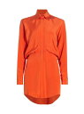  ブランドン・マクスウェル レディース ワンピース トップス The Vera Silk Shirtdress red orange