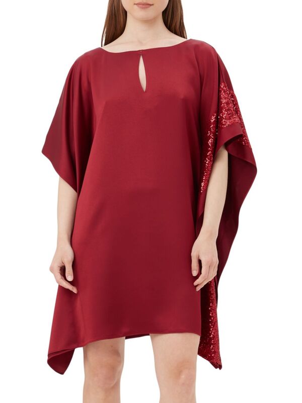 楽天ReVida 楽天市場店【送料無料】 トリーナターク レディース ワンピース トップス Renna Cape Keyhole Dress ruqa red