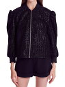 yz GhX[Y fB[X WPbgEu] AE^[ Velvet Sequin Bomber Jacket black