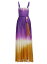 ̵     ǥ ԡ ȥåץ Pintuck Abstract Ombre Silk Chiffon Gown violet sepia
