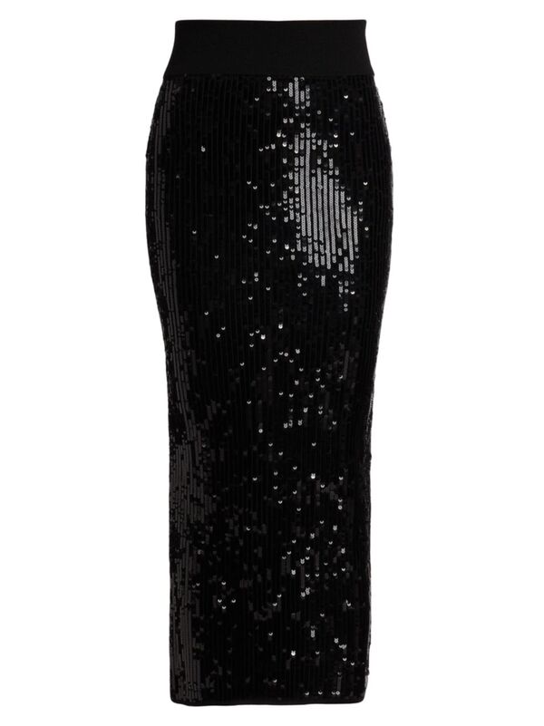 【送料無料】 キャロライナヘレラ レディース スカート ボトムス Sequined Pencil Midi-Skirt black