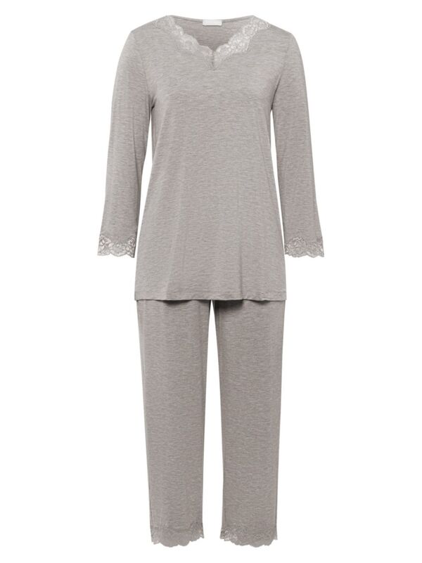 ̵ ϥ ǥ ʥȥ  Natural Elegance 2-Piece Pajama Set grey melange