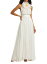 ̵     ǥ ԡ ȥåץ Silk Halter Floral Applique Gown ecru