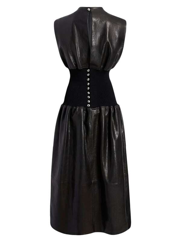 ̵  ǥ ԡ ȥåץ Uni Leather Corset Dress black