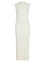 yz X^WI fB[X s[X gbvX Rib-Knit Silk-Blend Sleeveless Midi-Dress rice ivory