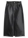 yz OAh{[ fB[X XJ[g {gX Sid Faux-Leather Midi-Skirt black