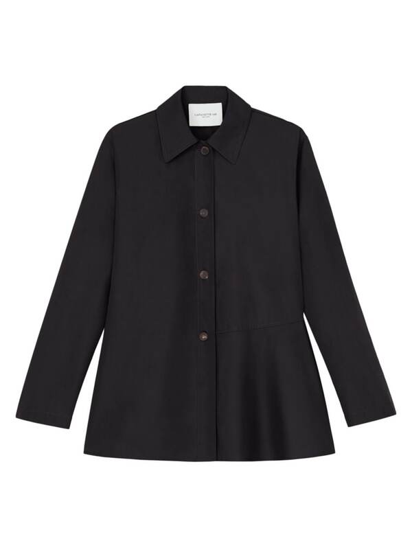  ラファイエットワンフォーエイト レディース ジャケット・ブルゾン アウター Flounced Cotton Shirt Jacket black