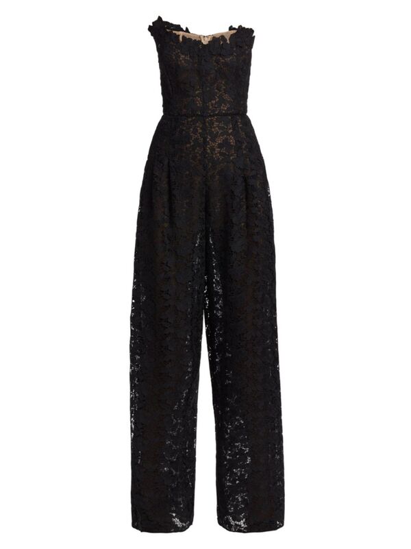 ̵     ǥ ץ ȥåץ Gardenia Lace Strapless Jumpsuit black