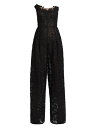 【送料無料】 オスカー デ ラ レンタ レディース ジャンプスーツ トップス Gardenia Lace Strapless Jumpsuit black