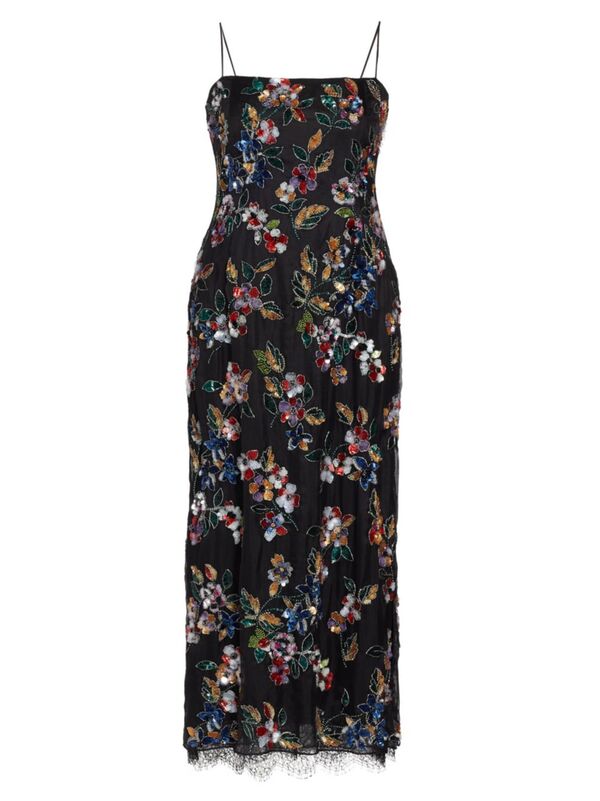 ̵  ԥ ǥ ԡ ȥåץ Embellished Organza Slipdress black multi