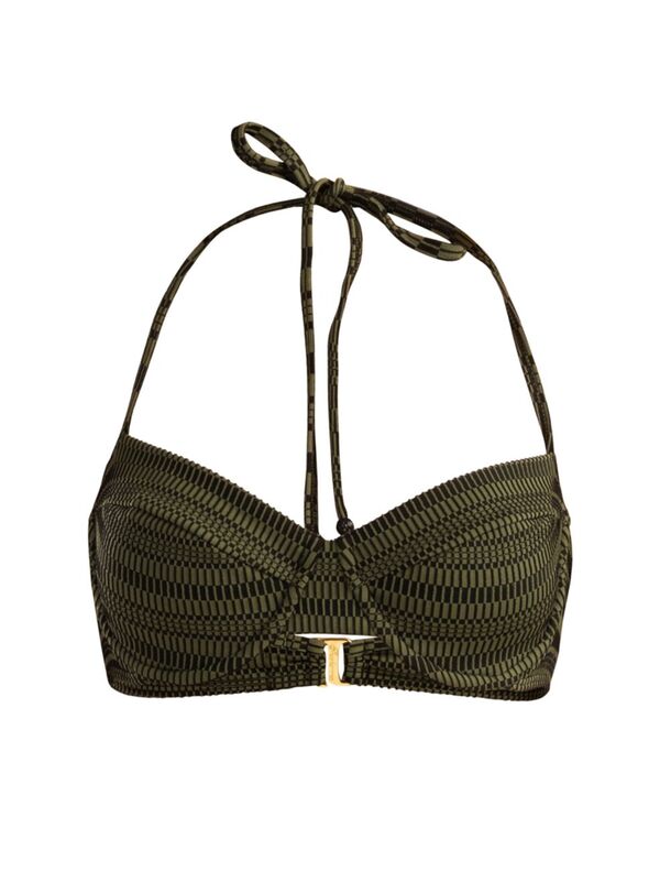 【送料無料】 ショシャーナ レディース トップのみ 水着 Printed Balconette Bikini Top olive jet