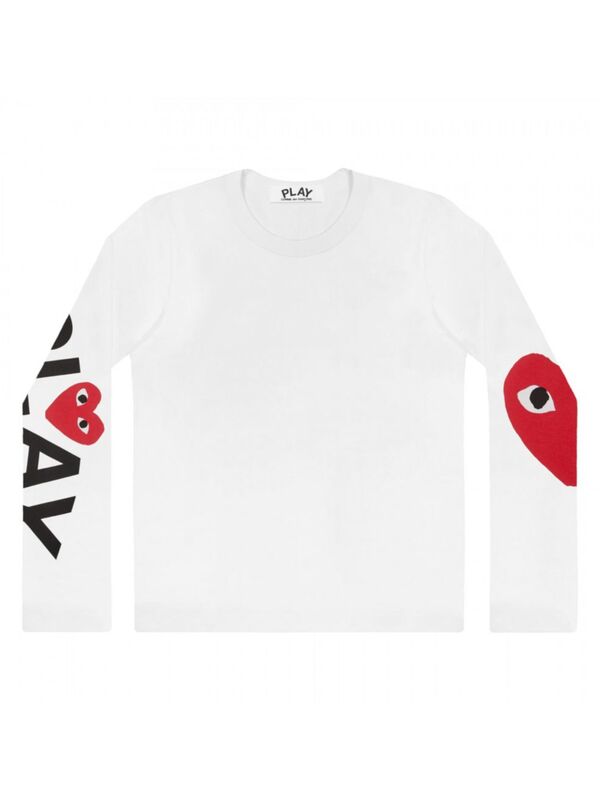 yz REfEM\ fB[X TVc gbvX Play Logo Long-Sleeve T-Shirt white