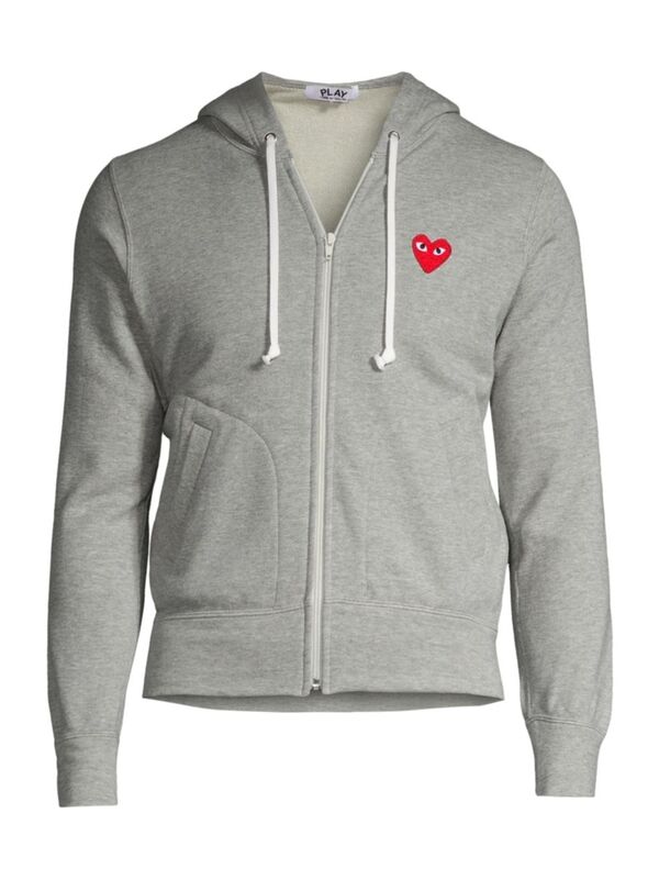 【送料無料】 コム・デ・ギャルソン レディース パーカー・スウェット アウター Play Zip Hooded Sweater grey