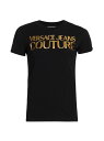 ヴェルサーチ レディース Tシャツ トップス Metallic Logo T-Shirt black gold