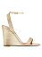 ̵  ǥ  塼 Wow 95MM Metallic Wedge Sandals light gold