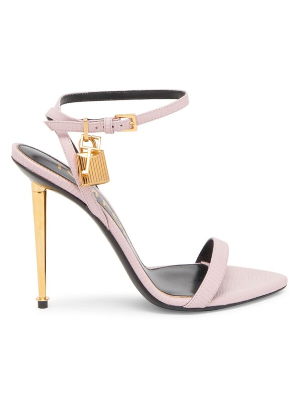 ̵ ȥࡦե ǥ  塼 Padlock 105MM Leather High-Heel Sandals pastel pink