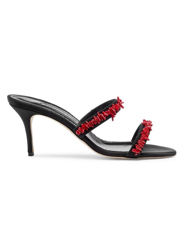 ̵ ޥΥ ֥˥ ǥ  塼 Clorettenu 70MM Embellished Satin Sandals black