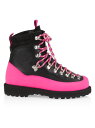 【送料無料】 ディエム レディース ブーツ レインブーツ シューズ Everest Suede Lace-Up Boots black pink