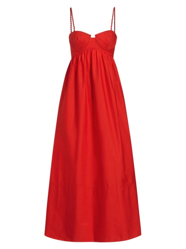 ̵ ե ǥ ԡ ȥåץ Cotton Maxi Dress red