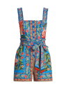 【送料無料】 ファーム レディース ジャンプスーツ トップス Stiched Garden Tie-Waist Romper stiched garden blue