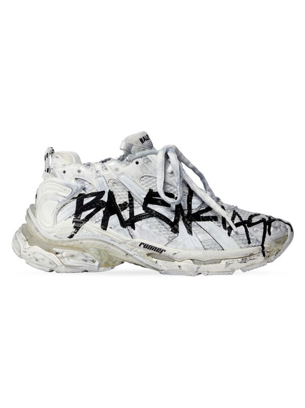 ̵ Х󥷥 ǥ ˡ 塼 Runner Graffiti Sneakers white