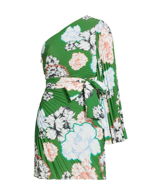 ミリ― 【送料無料】 ミリー レディース ワンピース トップス Linden Petals In Bloom One-Shoulder Dress green multi