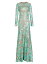 ̵  å ǥ ԡ ȥåץ Amabel Long-Sleeve Sequined Gown aqua sequin