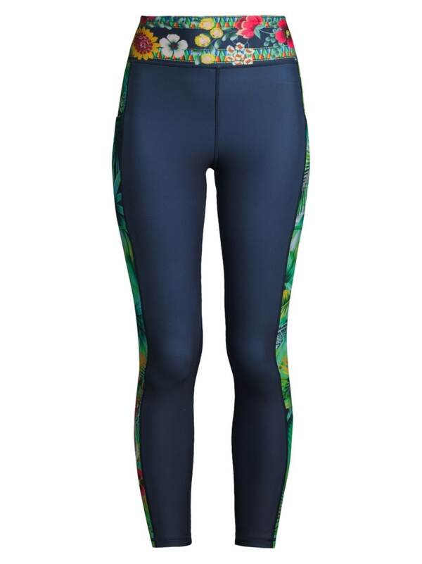 【送料無料】 ジョニーワズ レディース レギンス ボトムス Bee Active Mid-Rise Leggings multi