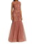 ̵ ٥륿 եåƥ ǥ ԡ ȥåץ Crystal-Embellished & Tulle Mermaid Gown beige