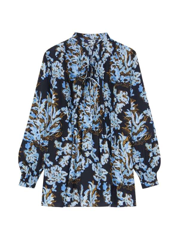 【送料無料】 ラファイエットワンフォーエイト レディース シャツ ブラウス トップス Floral Pintuck Silk Blouse black multi