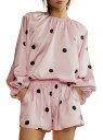 【送料無料】 シンシアローレイ レディース シャツ ブラウス トップス Alice Polka Dot Silk Blouse black pink