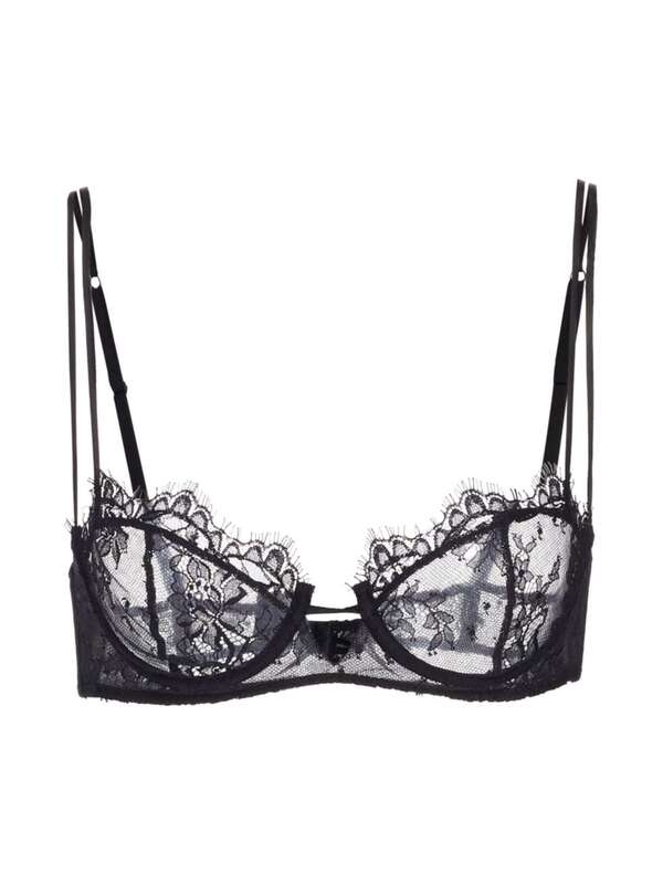 【送料無料】 キキデモントパーネス レディース ブラジャー アンダーウェア Jolie Lace Underwire Balconette Bra black