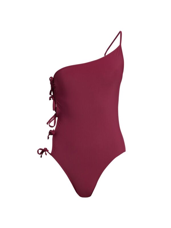 ̵ å ǥ 岼å  Taco Side-Tie One-Piece Swimsuit fuchsia