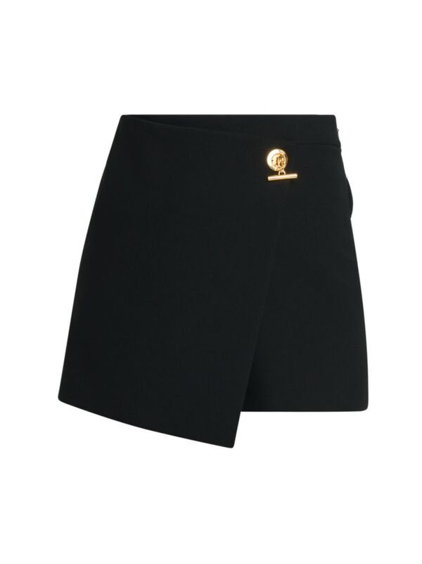 【送料無料】 モスキーノ レディース ハーフパンツ・ショーツ ボトムス Asymmetric Hem Skort black