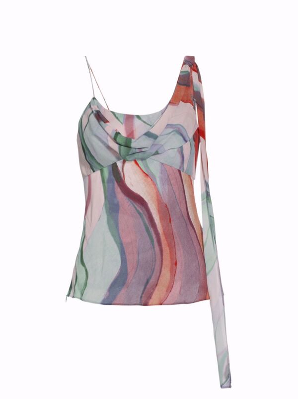 楽天ReVida 楽天市場店【送料無料】 デレクラムテンクロスバイ レディース タンクトップ トップス Agnes Striped Draped Camisole dusk