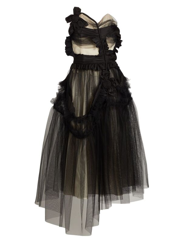 【送料無料】 マルタンマルジェラ レディース ワンピース トップス Tulle Strapless Midi Gown black