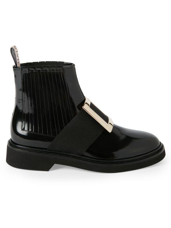 【送料無料】 ロジェ・ヴィヴィエ レディース ブーツ・レインブーツ シューズ Viv Rangers Patent Leather Chelsea Boots black