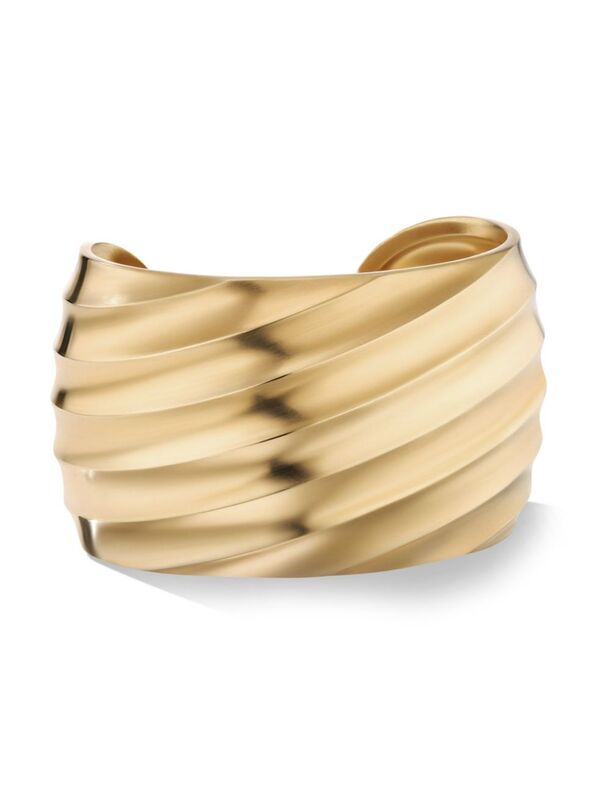 【送料無料】 デイビット・ユーマン レディース ブレスレット・バングル・アンクレット アクセサリー Cable Edge Bracelet in 18K Yellow Gold gold