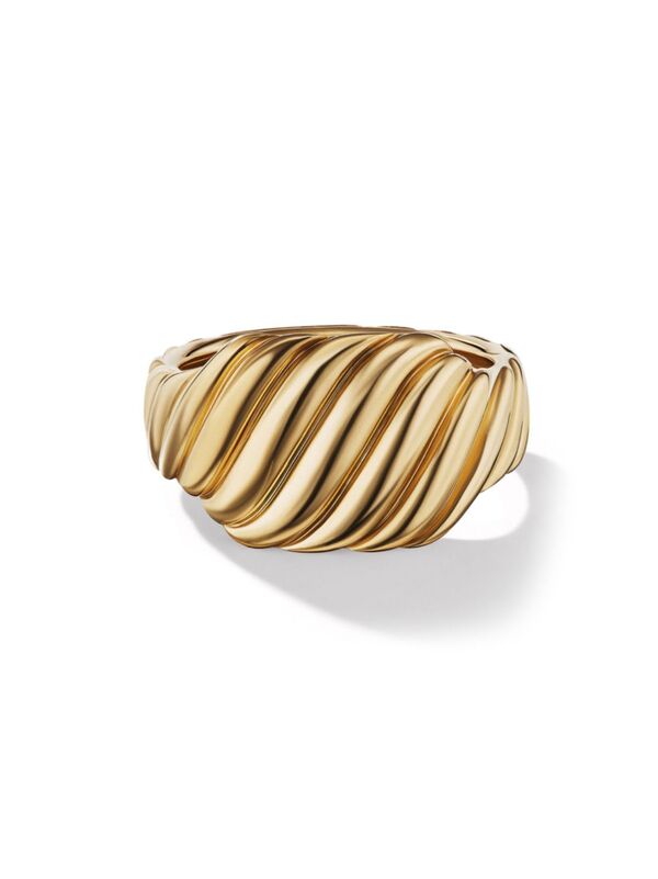 yz fCrbgE[} fB[X O ANZT[ Sculpted Cable Contour Ring in 18K Yellow Gold gold