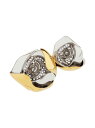 【送料無料】 ジバンシー レディース リング アクセサリー Flower Double Fingers Ring In Metal With Crystals golden silvery