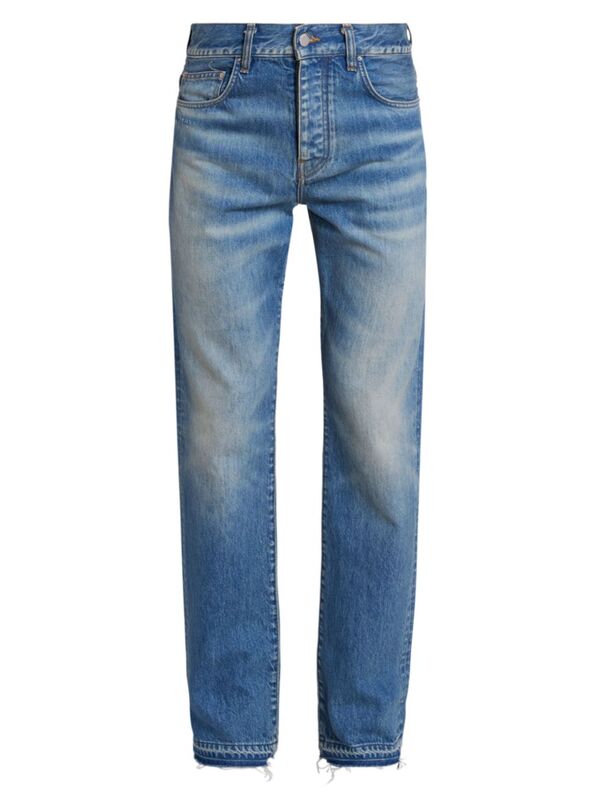【送料無料】 アミリ メンズ デニムパンツ ジーンズ ボトムス Released Hem Straight-leg Jeans crafted indigo