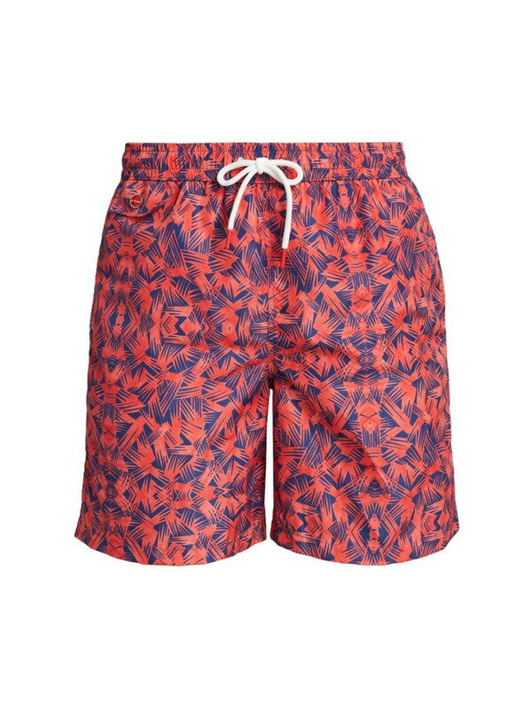 【送料無料】 キートン メンズ ハーフパンツ・ショーツ 水着 Geometric Print Swim Trunks pink navy