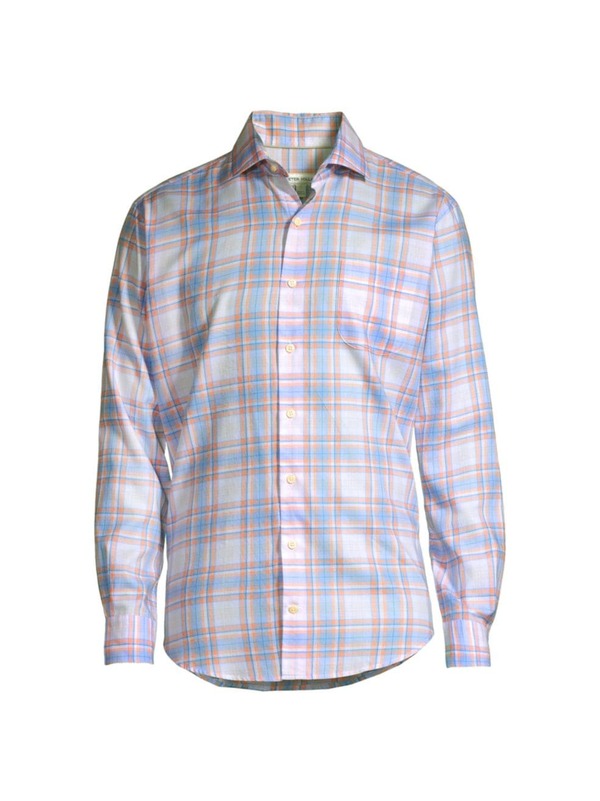 【送料無料】 ピーター ミラー メンズ シャツ トップス Crown Kingfield Summer Soft Cotton Sport Shirt soft sienna