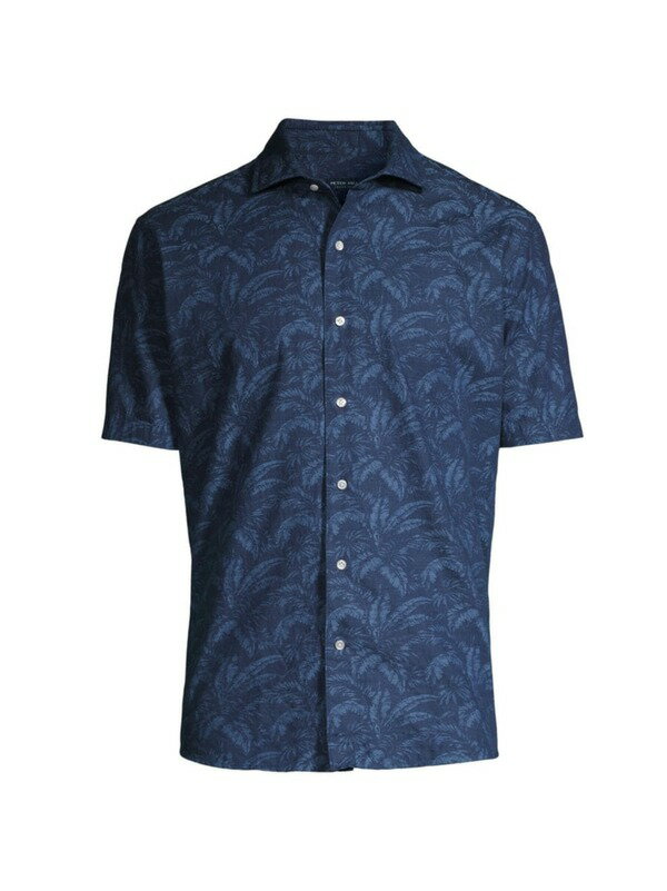 楽天ReVida 楽天市場店【送料無料】 ピーター・ミラー メンズ シャツ トップス Crown Crafted Marius Cotton Sport Shirt indigo