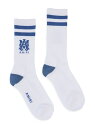  アミリ メンズ 靴下 アンダーウェア MA Stripe Socks white ashley blue