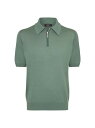 【送料無料】 ステファノリッチ メンズ ポロシャツ トップス Silk and Crocodile Zip Polo Shirt green