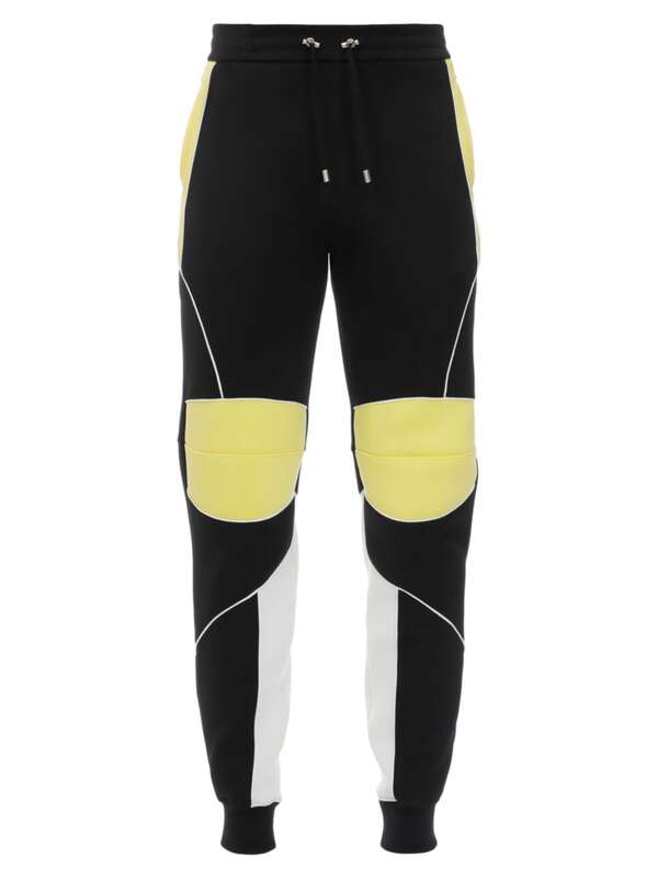 【送料無料】 バルマン メンズ カジュアルパンツ スウェットパンツ ボトムス Neoprene Multicut Sweatpants black white yellow